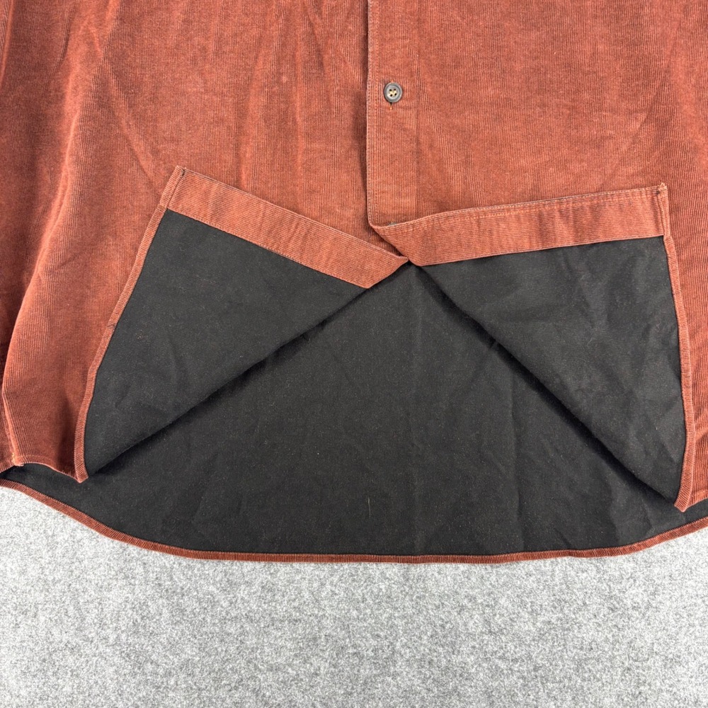 Ermenegildo Zegna Mens Rust Brown Corduroy Button Down Shirt Made in Italy - Picture 8 of 10
